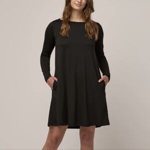 Wool& Rowena Swing Dress, Black, size L, EUC